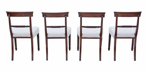 fig 1. Antique 19th Century Mahogany Set of 4 Dining Chairs – Fine Quality Furniture