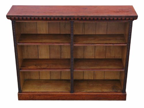 fig 2. Antique 19th Century Mahogany Adjustable Shelved Bookcase – Fine Quality