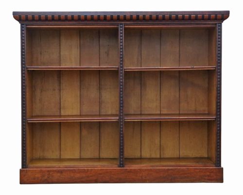fig 3. Antique 19th Century Mahogany Adjustable Shelved Bookcase – Fine Quality