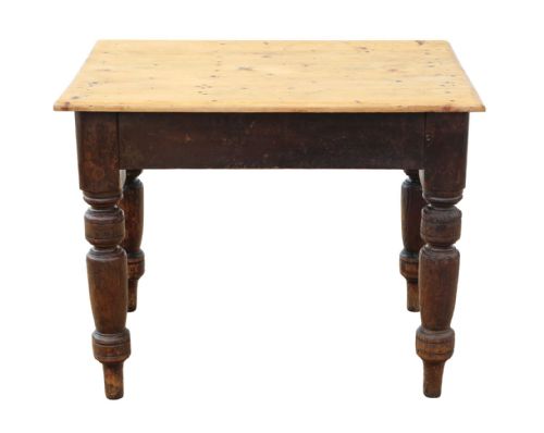 ANTIQUE 19TH CENTURY PINE KITCHEN TABLE WITH DRAWER FINE QUALITY - ADDITIONAL PHOTO 3