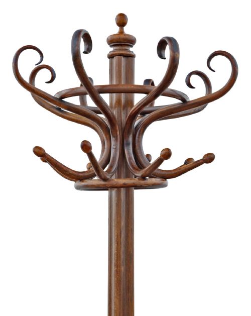 ANTIQUE QUALITY BENTWOOD HALL STAND FOR COATS - ADDITIONAL PHOTO 2