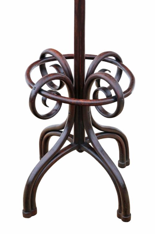 ANTIQUE C1900 BENTWOOD HALL STAND FOR HATS AND COATS - ADDITIONAL PHOTO 1