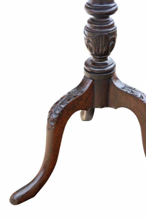 fig 1. Antique c.1910 Carved Mahogany Wine Table – Side / Occasional Table, Fine Quality