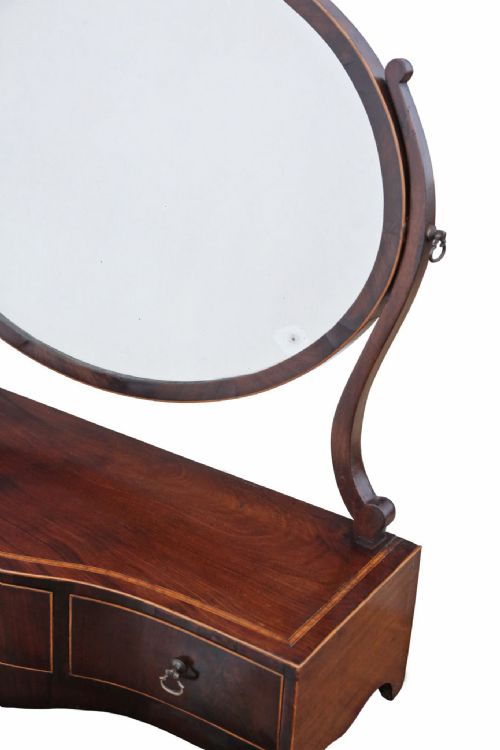 fig 2. Antique Early 19th Century Inlaid Mahogany Dressing Table Swing Mirror – Fine Quality