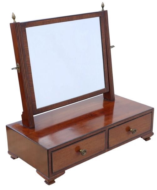 ANTIQUE EARLY 19TH CENTURY GEORGIAN MAHOGANY DRESSING TABLE MIRROR FINE QUALITY - ADDITIONAL PHOTO 1