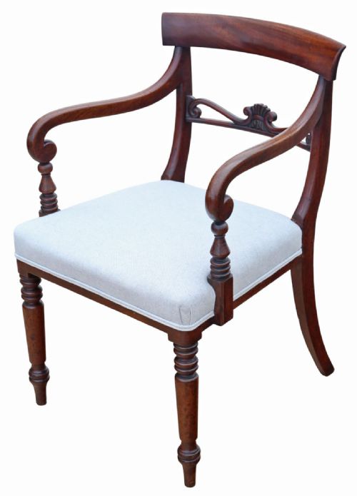 fig 2. Antique c.1825 Fine Quality Set of 8 Mahogany Dining Chairs (6+2) – 19th Century