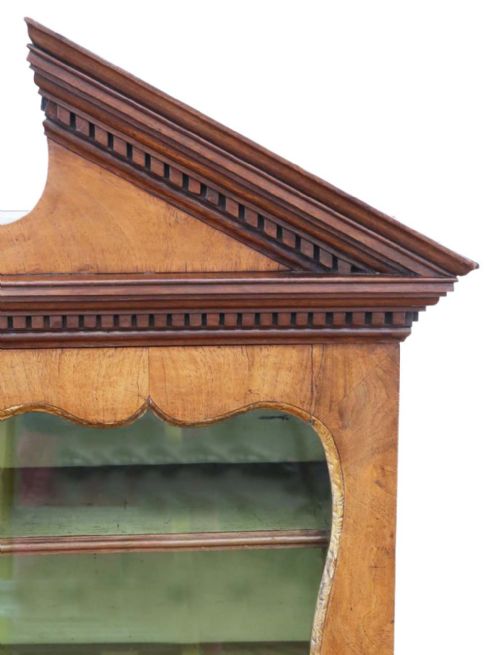 ANTIQUE 18TH CENTURY GEORGIAN LARGE WALNUT BUREAU BOOKCASE HIGHQUALITY - ADDITIONAL PHOTO 5