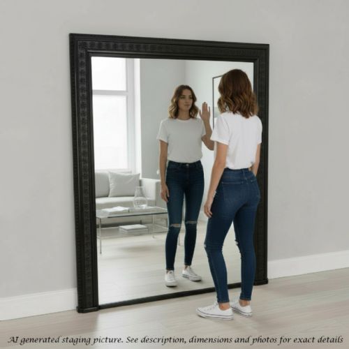 ANTIQUE LATE 19TH CENTURY VERY LARGE FLOOR MIRROR FINE QUALITY - ADDITIONAL PHOTO 2