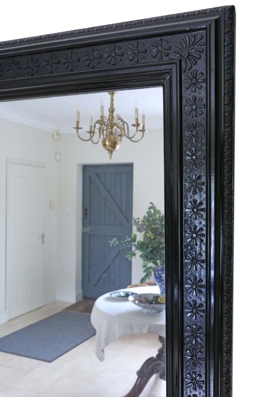 ANTIQUE LATE 19TH CENTURY VERY LARGE FLOOR MIRROR FINE QUALITY - ADDITIONAL PHOTO 3
