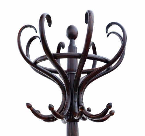 ANTIQUE C1900 BENTWOOD HALL STAND FINE QUALITY FOR HATS AND COATS - ADDITIONAL PHOTO 3