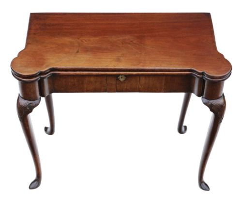 ANTIQUE GEORGIAN GEORGE II MAHOGANY FOLDING TEA TABLE C1750 QUALITY FURNITURE - ADDITIONAL PHOTO 1
