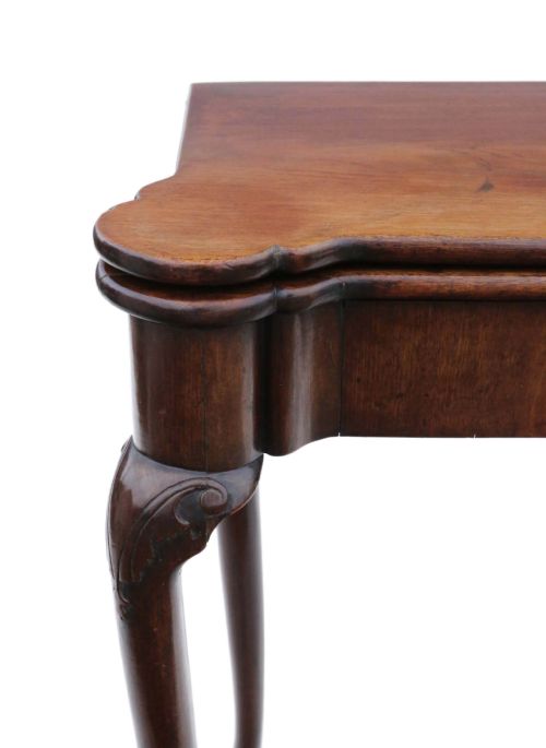 ANTIQUE GEORGIAN GEORGE II MAHOGANY FOLDING TEA TABLE C1750 QUALITY FURNITURE - ADDITIONAL PHOTO 5