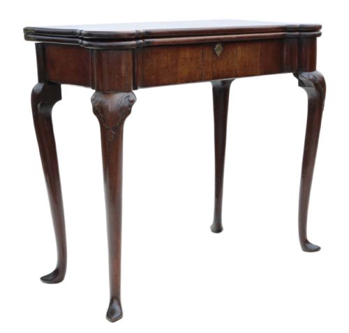 ANTIQUE GEORGIAN GEORGE II MAHOGANY FOLDING TEA TABLE C1750 QUALITY FURNITURE - ADDITIONAL PHOTO 12