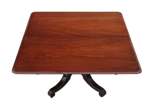 ANTIQUE 19TH CENTURY REGENCY CUBAN MAHOGANY DINING TABLE BY JAMES MEIN FINE QUALITY - ADDITIONAL PHOTO 1
