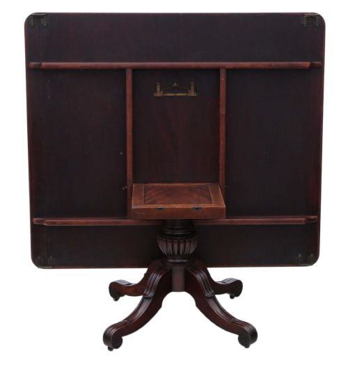 ANTIQUE 19TH CENTURY REGENCY CUBAN MAHOGANY DINING TABLE BY JAMES MEIN FINE QUALITY - ADDITIONAL PHOTO 6