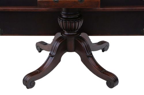 ANTIQUE 19TH CENTURY REGENCY CUBAN MAHOGANY DINING TABLE BY JAMES MEIN FINE QUALITY - ADDITIONAL PHOTO 7
