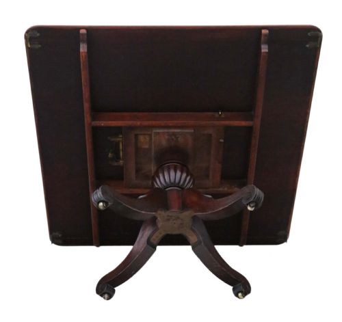 ANTIQUE 19TH CENTURY REGENCY CUBAN MAHOGANY DINING TABLE BY JAMES MEIN FINE QUALITY - ADDITIONAL PHOTO 10