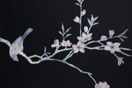 ANTIQUE C1900 LARGE VICTORIAN CHINOISERIE BLACK LACQUER PAPIER MCH DRESSING SCREEN FINE QUALITY - ADDITIONAL PHOTO 4