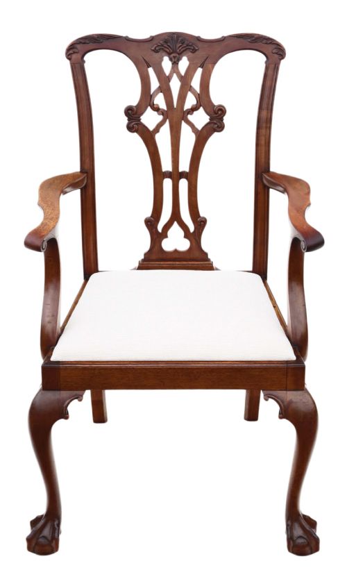 ANTIQUE C1910 GEORGIAN REVIVAL MAHOGANY DINING CHAIRS SET OF 8 62 - ADDITIONAL PHOTO 2