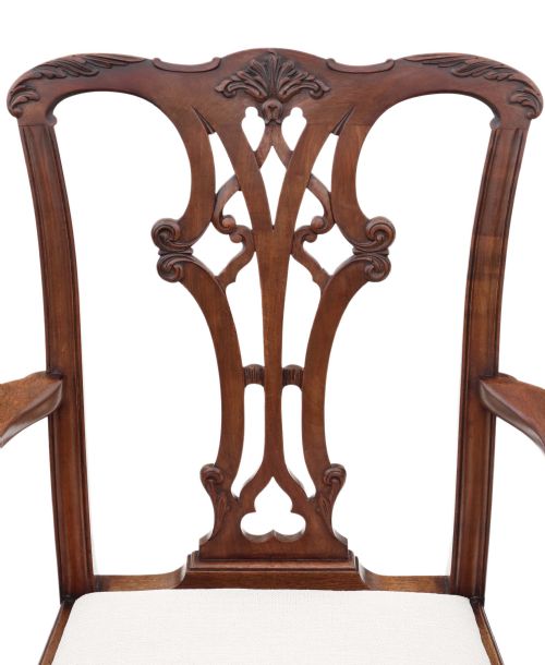 ANTIQUE C1910 GEORGIAN REVIVAL MAHOGANY DINING CHAIRS SET OF 8 62 - ADDITIONAL PHOTO 3