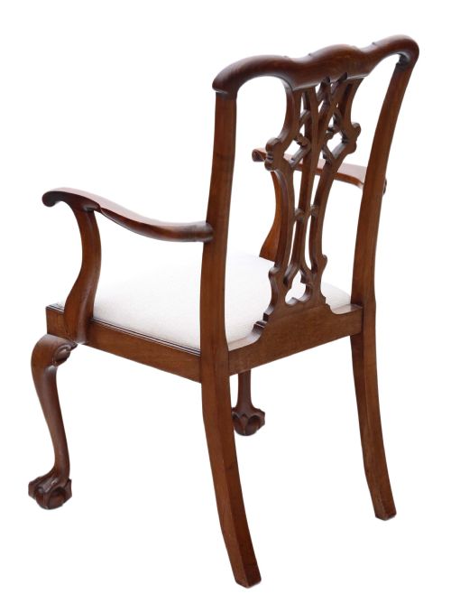 ANTIQUE C1910 GEORGIAN REVIVAL MAHOGANY DINING CHAIRS SET OF 8 62 - ADDITIONAL PHOTO 6
