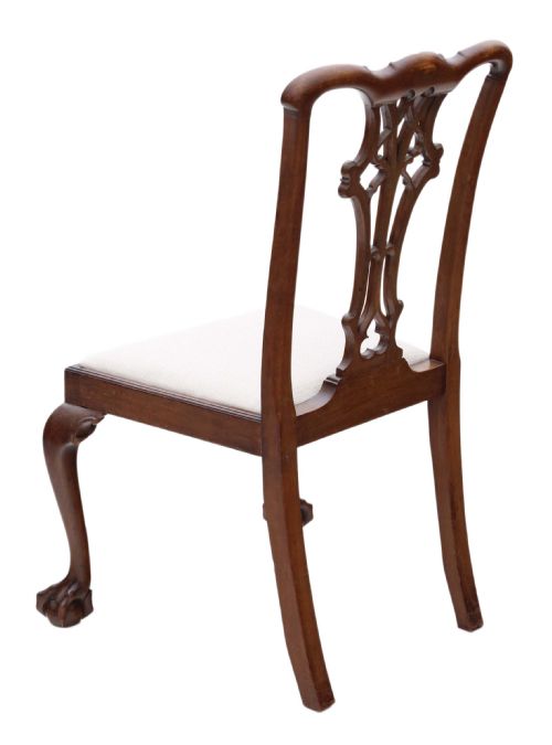 ANTIQUE C1910 GEORGIAN REVIVAL MAHOGANY DINING CHAIRS SET OF 8 62 - ADDITIONAL PHOTO 9
