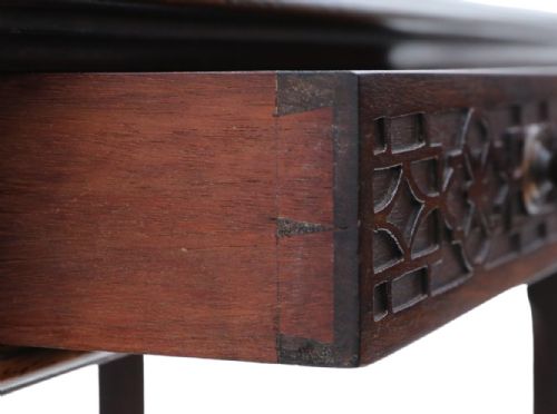 19TH CENTURY ANTIQUE MAHOGANY CHINOISERIE PIER DISPLAY CABINET EDWARDS ROBERTS - ADDITIONAL PHOTO 7