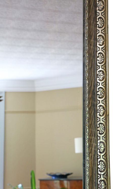 ANTIQUE LARGE C1900 GILT OVERMANTLE MIRROR HIGHQUALITY ORNATE DESIGN - ADDITIONAL PHOTO 4