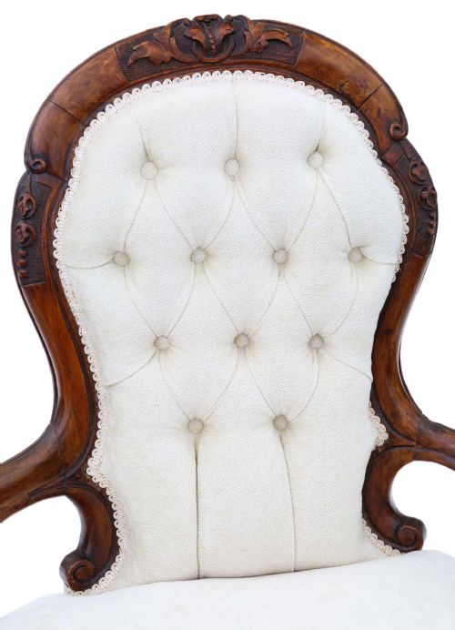 ANTIQUE VICTORIAN C1860 WALNUT CHAISE LONGUE ELEGANT 19TH CENTURY SEATING - ADDITIONAL PHOTO 4