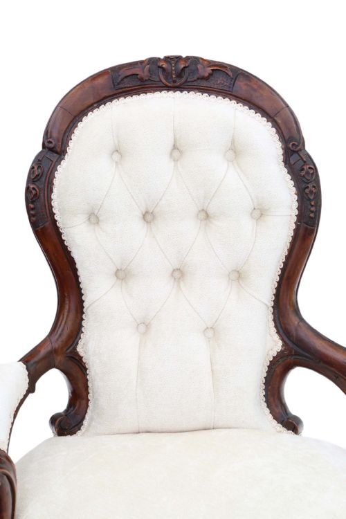 ANTIQUE VICTORIAN C1860 WALNUT CHAISE LONGUE ELEGANT 19TH CENTURY SEATING - ADDITIONAL PHOTO 8