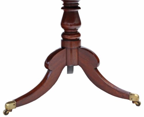 ANTIQUE EARLY 19TH CENTURY LARGE FINE QUALITY MAHOGANY EXTENDING TWIN PEDESTAL DINING TABLE - ADDITIONAL PHOTO 16