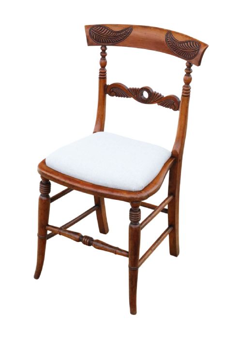 fig 2. Antique 19th Century Beech Dining Chairs – Set of 4, Fine Quality