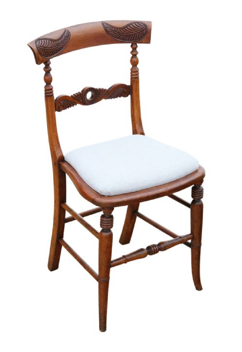 fig 3. Antique 19th Century Beech Dining Chairs – Set of 4, Fine Quality
