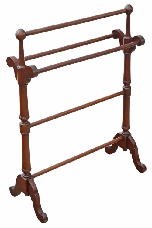 fig 1. Antique 19th Century Mahogany Towel Rail – Fine Quality