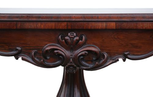 fig 2. Very Fine quality Regency folding rosewood card tea console table C1825 - 19th Century