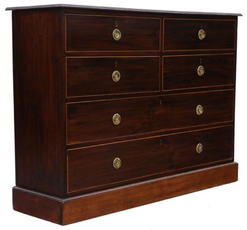 ANTIQUE FINE QUALITY 19TH CENTURY INLAID MAHOGANY CHEST OF DRAWERS MAWER STEPHENSON - ADDITIONAL PHOTO 2