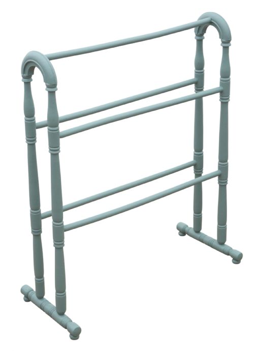 fig 1. Antique 19th Century Green Painted Towel Rail Stand – Fine Quality