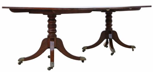 ANTIQUE 19TH CENTURY GEORGIAN MAHOGANY LARGE EXTENDING DINING TABLE - ADDITIONAL PHOTO 1