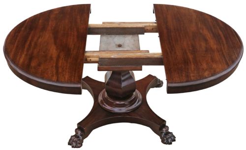 ANTIQUE 19TH CENTURY MAHOGANY EXTENDING DINING TABLE FINE QUALITY - ADDITIONAL PHOTO 7