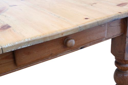 ANTIQUE 19TH CENTURY PINE KITCHEN TABLE QUALITY COUNTRY FURNITURE - ADDITIONAL PHOTO 2