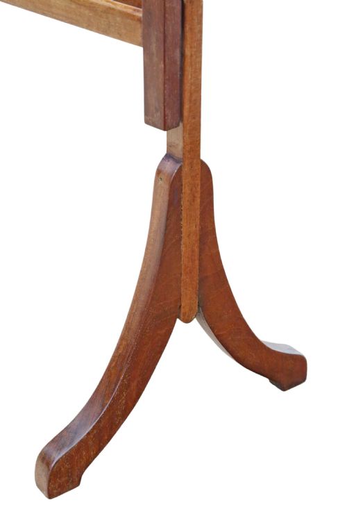 ANTIQUE 19TH CENTURY MAHOGANY FOLDING CLOTHES TOWEL RAIL QUALITY - ADDITIONAL PHOTO 3