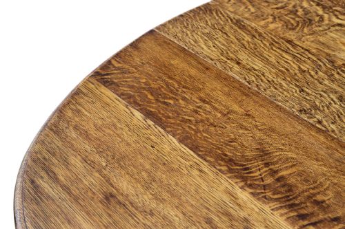 ANTIQUE C1920 OAK GATELEG DROPLEAF DINING TABLE LARGE FINE QUALITY - ADDITIONAL PHOTO 4