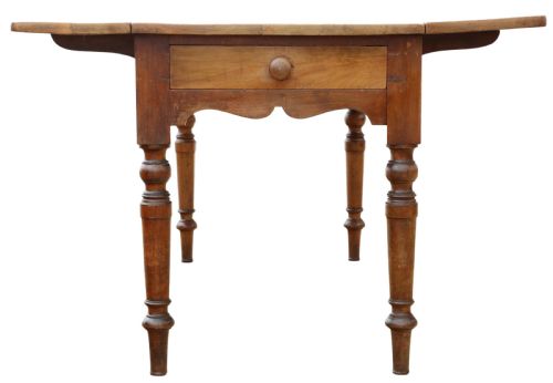 ANTIQUE 19TH CENTURY VICTORIAN PINE FRUITWOOD FOLDING KITCHEN TABLE WITH DRAWERS FINE QUALITY - ADDITIONAL PHOTO 5