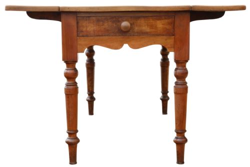 ANTIQUE 19TH CENTURY VICTORIAN PINE FRUITWOOD FOLDING KITCHEN TABLE WITH DRAWERS FINE QUALITY - ADDITIONAL PHOTO 6