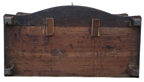 ANTIQUE LARGE 18TH CENTURY CONTINENTAL OAK AND WALNUT SERPENTINE CHEST OF DRAWERS FINE QUALITY - ADDITIONAL PHOTO 8