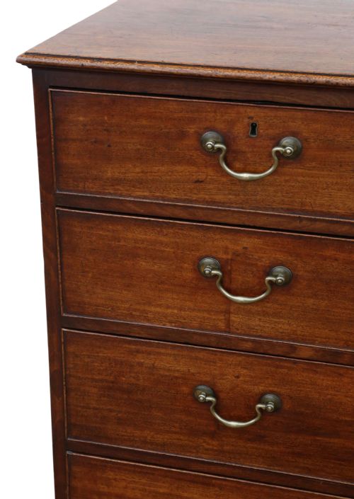 ANTIQUE LATE 18TH CENTURY GEORGIAN LARGE MAHOGANY CHEST OF DRAWERS FINE QUALITY - ADDITIONAL PHOTO 6