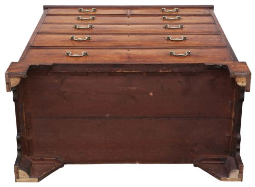 ANTIQUE LATE 18TH CENTURY GEORGIAN LARGE MAHOGANY CHEST OF DRAWERS FINE QUALITY - ADDITIONAL PHOTO 9