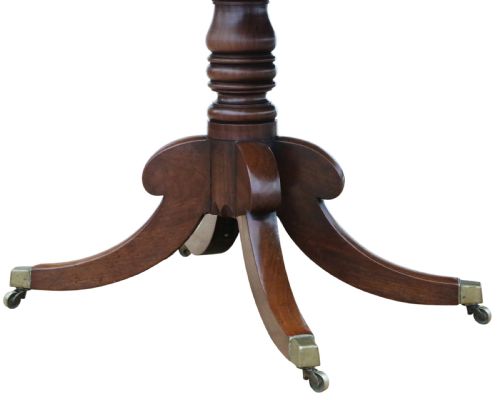 ANTIQUE EARLY 19TH CENTURY GEORGIAN TWIN PEDESTAL DINING TABLE FINE QUALITY - ADDITIONAL PHOTO 5
