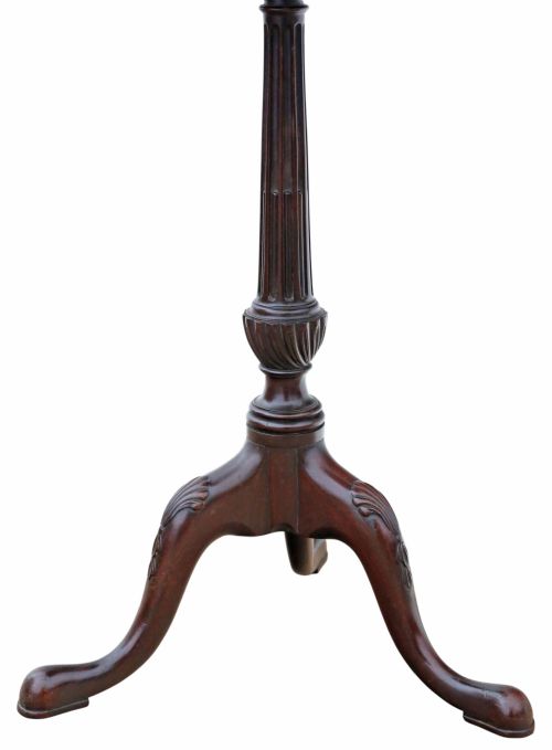 ANTIQUE 19TH CENTURY CARVED CUBAN MAHOGANY WINE TABLE FINE QUALITY - ADDITIONAL PHOTO 1