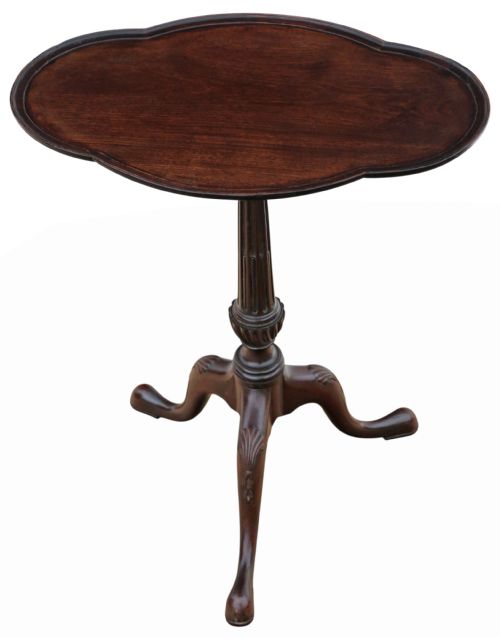 ANTIQUE 19TH CENTURY CARVED CUBAN MAHOGANY WINE TABLE FINE QUALITY - ADDITIONAL PHOTO 4